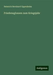 Cover von Friedensglossen zum Kriegsjahr