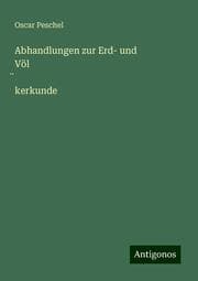 Cover von Abhandlungen zur Erd- und Völkerkunde