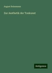 Cover von Zur Aesthetik der Tonkunst