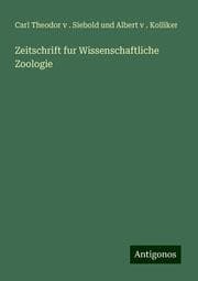 Cover von Zeitschrift fur Wissenschaftliche Zoologie