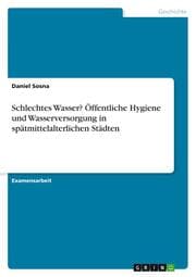 Cover von Schlechtes Wasser? Öffentliche Hygiene und Wasserversorgung in spätmittelalterlichen Städten