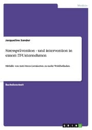 Cover von Stressprävention - und intervention in einem IT-Unternehmen