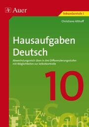 Cover von Hausaufgaben Deutsch Klasse 10