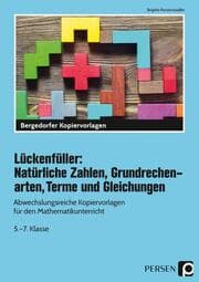 Cover von Lückenfüller: Natürliche Zahlen, Grundrechenarten, Terme und Gleichungen