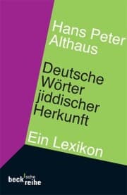Cover von Deutsche Wörter jiddischer Herkunft