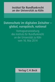 Cover von Datenschutz im digitalen Zeitalter - global, europäisch, national