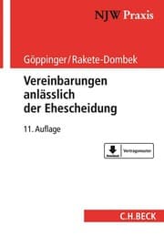 Cover von Vereinbarungen anlässlich der Ehescheidung