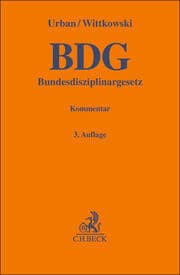 Cover von Bundesdisziplinargesetz. BDG