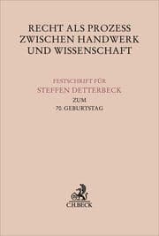 Cover von Recht als Prozess zwischen Handwerk und Wissenschaft