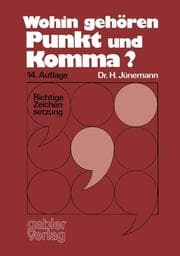 Cover von Wohin gehören Punkt und Komma?