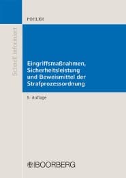Cover von Eingriffsmaßnahmen, Sicherheitsleistung und Beweismittel der Strafprozessordnung