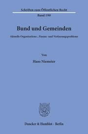 Cover von Bund und Gemeinden.