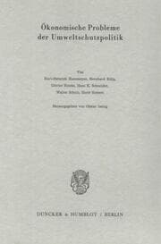Cover von Ökonomische Probleme der Umweltschutzpolitik.