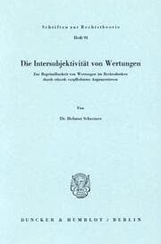 Cover von Die Intersubjektivität von Wertungen.