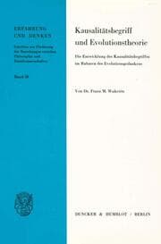 Cover von Kausalitätsbegriff und Evolutionstheorie.