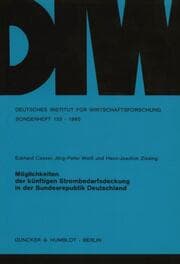Cover von Möglichkeiten der künftigen Strombedarfsdeckung in der Bundesrepublik Deutschland.