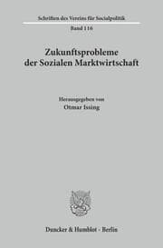 Cover von Zukunftsprobleme der Sozialen Marktwirtschaft.