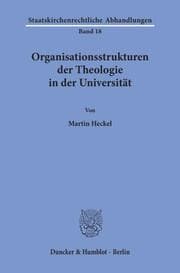 Cover von Organisationsstrukturen der Theologie in der Universität.