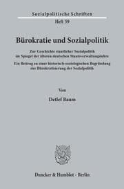 Cover von Bürokratie und Sozialpolitik.