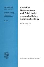 Cover von Kausalität, Determinismus und Zufall in der wissenschaftlichen Naturbeschreibung.