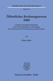 Cover von Öffentliches Rechnungswesen 2000.
