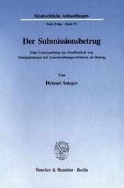 Cover von Der Submissionsbetrug.