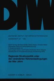 Cover von Regionale Strukturpolitik unter den veränderten Rahmenbedingungen der 90er Jahre.