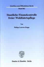 Cover von Staatliche Finanzkontrolle freier Wohlfahrtspflege