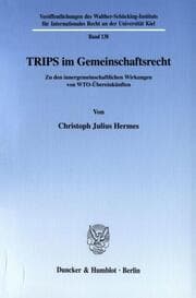 Cover von TRIPS im Gemeinschaftsrecht.