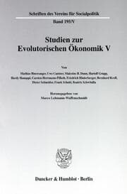 Cover von Studien zur Evolutorischen Ökonomik V.