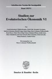 Cover von Studien zur Evolutorischen Ökonomik VI.