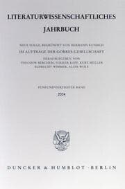 Cover von Literaturwissenschaftliches Jahrbuch