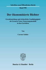 Cover von Der ökonomisierte Richter