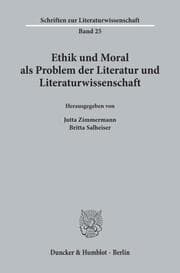Cover von Ethik und Moral als Problem der Literatur und Literaturwissenschaft