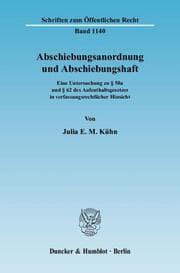 Cover von Abschiebungsanordnung und Abschiebungshaft