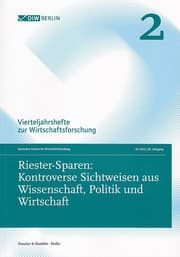 Cover von Riester-Sparen: Kontroverse Sichtweisen aus Wissenschaft, Politik und Wirtschaft.