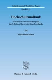 Cover von Hochschulrundfunk.