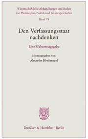 Cover von Den Verfassungsstaat nachdenken.