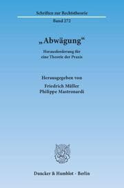 Cover von 'Abwägung'.