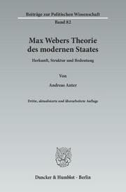 Cover von Max Webers Theorie des modernen Staates
