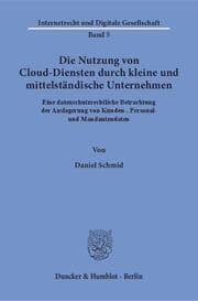 Cover von Die Nutzung von Cloud-Diensten durch kleine und mittelständische Unternehmen