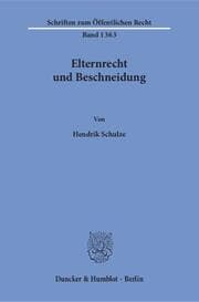 Cover von Elternrecht und Beschneidung.