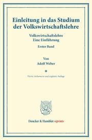 Cover von Einleitung in das Studium der Volkswirtschaftslehre.