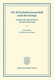 Cover von Die Wirtschaftswissenschaft nach dem Kriege.