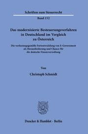 Cover von Das modernisierte Besteuerungsverfahren in Deutschland im Vergleich zu Österreich.