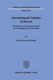 Cover von Internationale Schulen in Bayern.