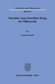 Cover von Narrative zum Gerechten Krieg im Völkerrecht.