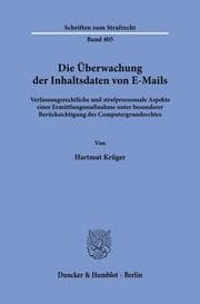 Cover von Die Überwachung der Inhaltsdaten von E-Mails