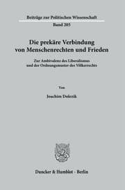 Cover von Die prekäre Verbindung von Menschenrechten und Frieden