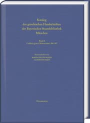 Cover von Katalog der griechischen Handschriften der Bayerischen Staatsbibliothek München